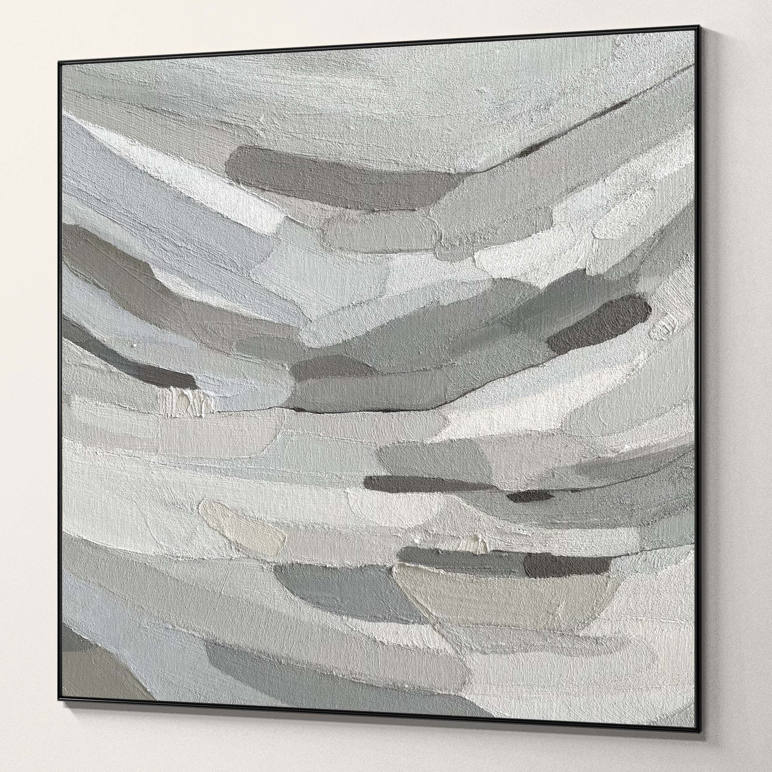 Plaster two square photo frames 54 Low-poly 3D model_5