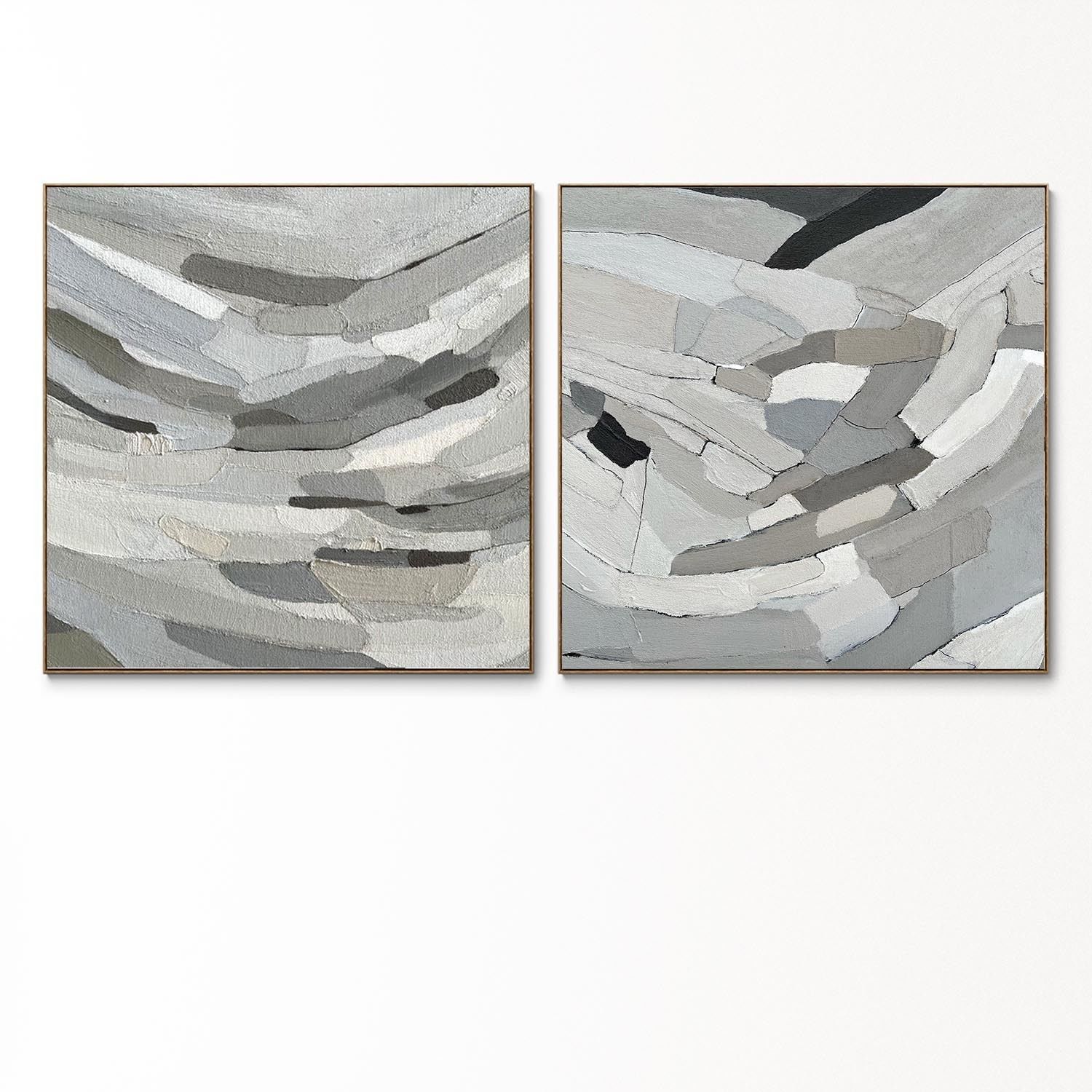 Plaster two square photo frames 54 Low-poly 3D model_2