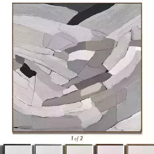 Plaster two square photo frames 54