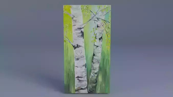 Oil Painting Low-poly 3D model