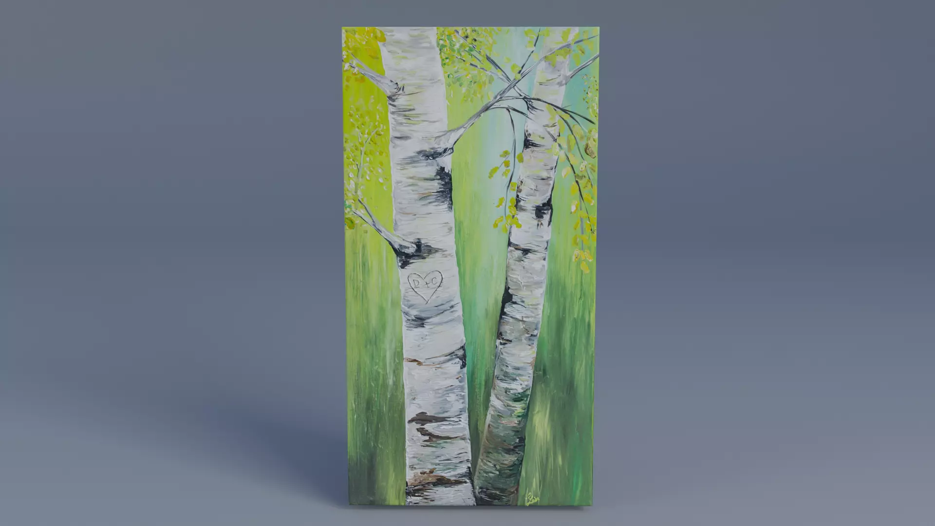 Oil Painting Low-poly 3D model