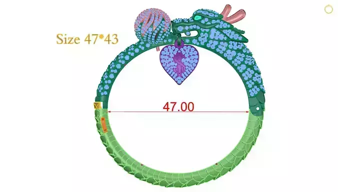 bracelet Dragon 3D print model
