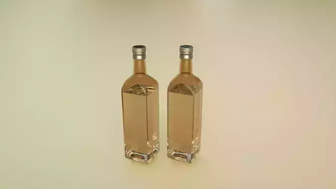 oil bottle cooking wine bottle kitchen utensils 3D model