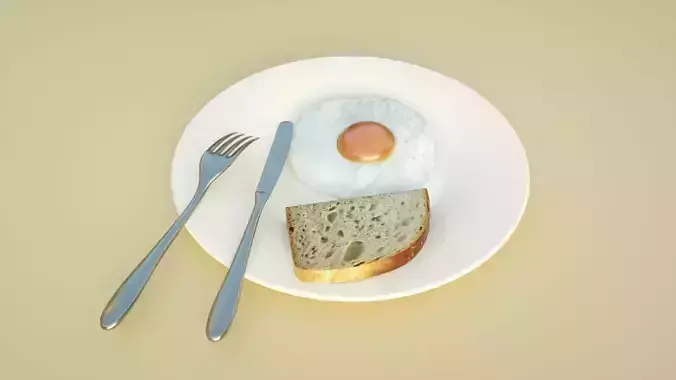 Breakfast Poached Egg Bread Western Breakfast