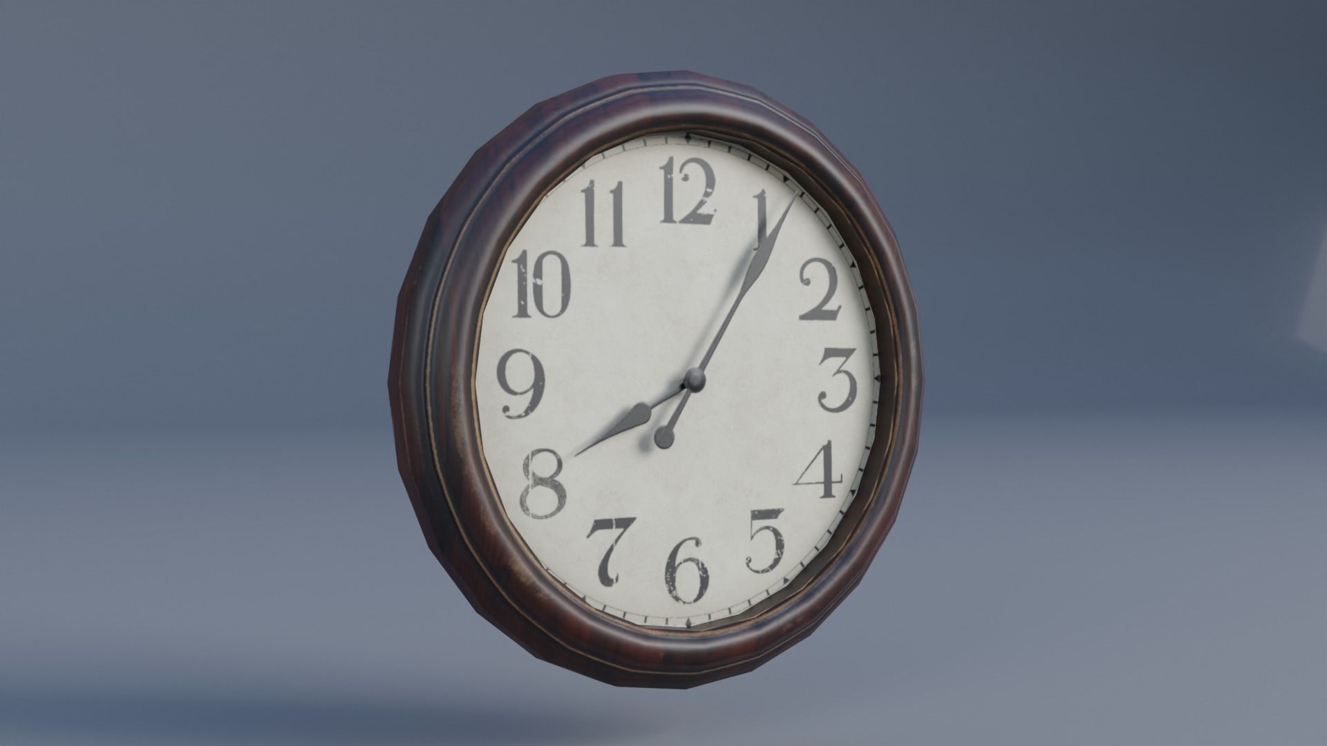 Wall Clock low poly Low-poly 3D model_1
