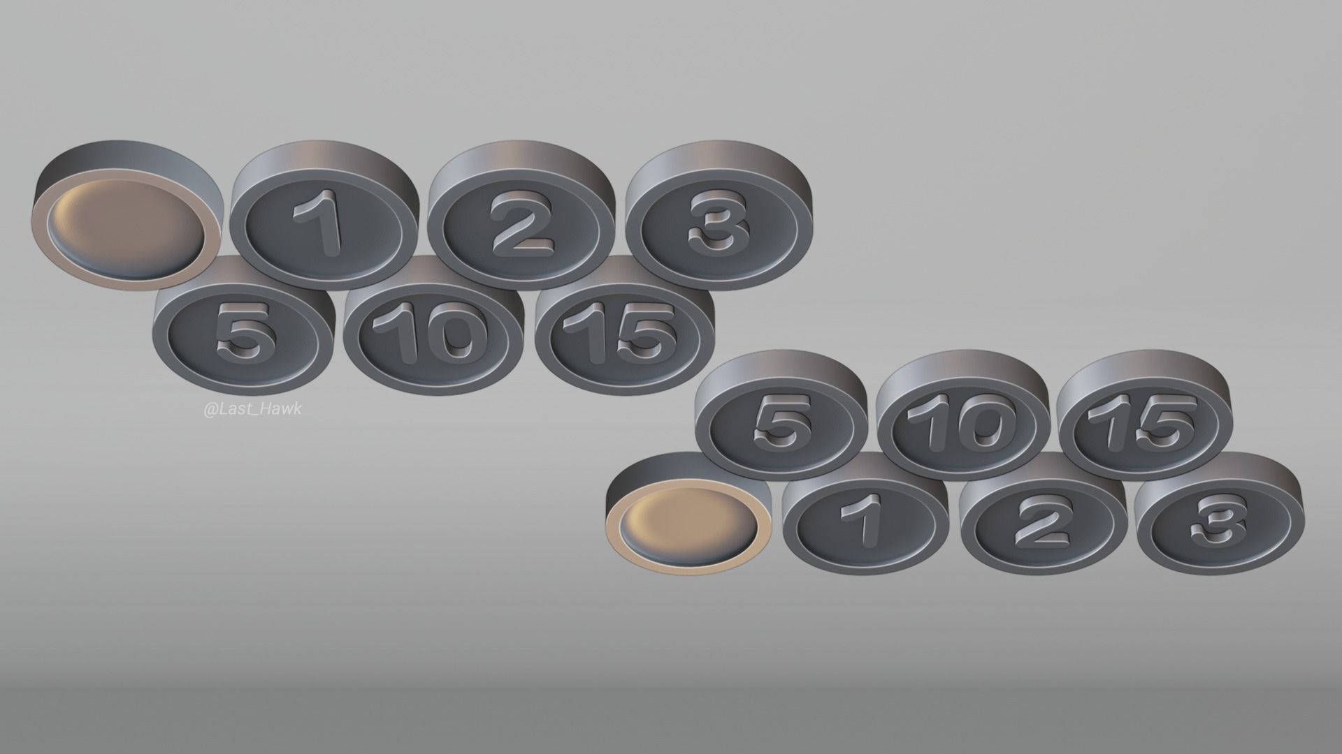 Coins for tabletop games Free 3D print model_8