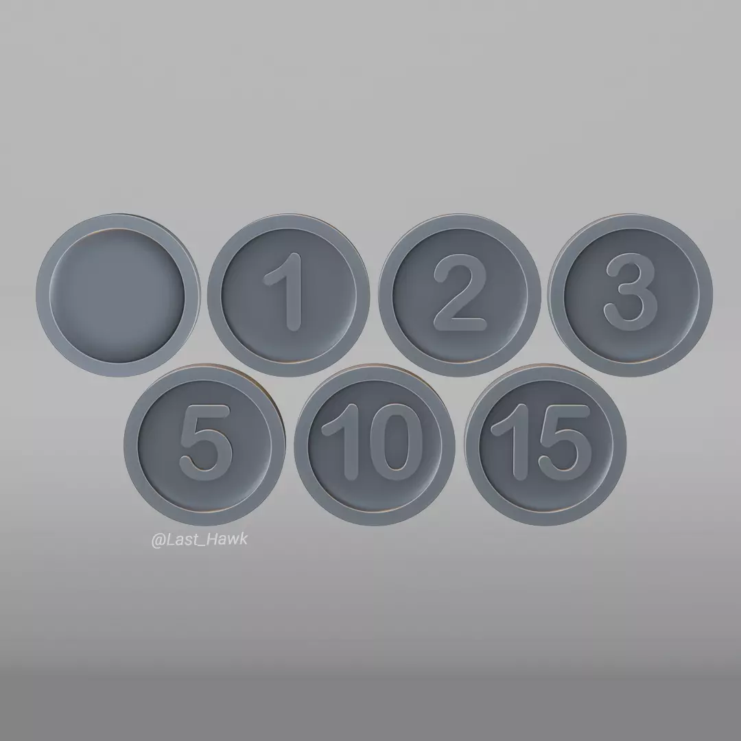 Coins for tabletop games Free 3D print model_0
