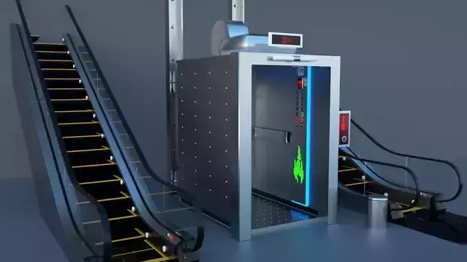 3D Elevator And Escavator 3D model