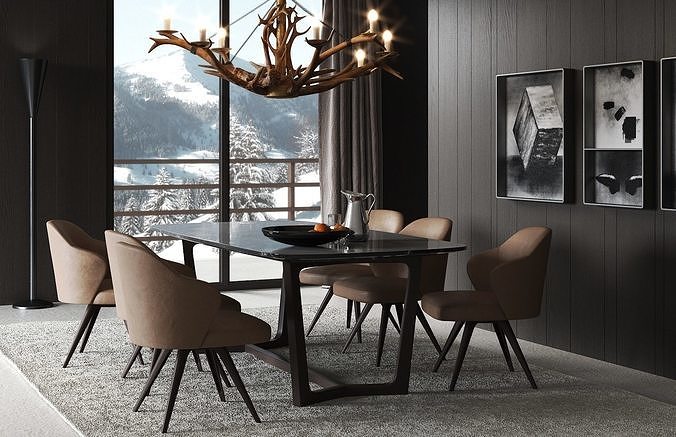 design interior living sufragerie 3D model