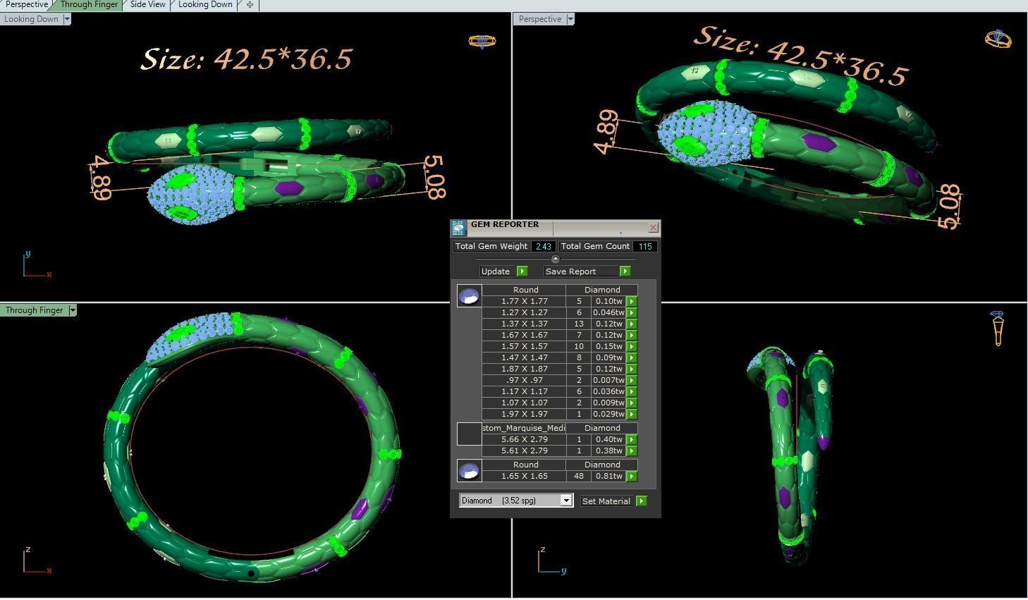 Bracelet Snake 3D print model_1