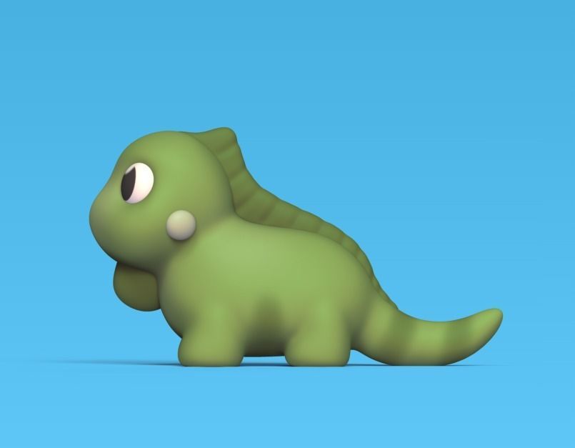 Cute Iguana 3D print model_2