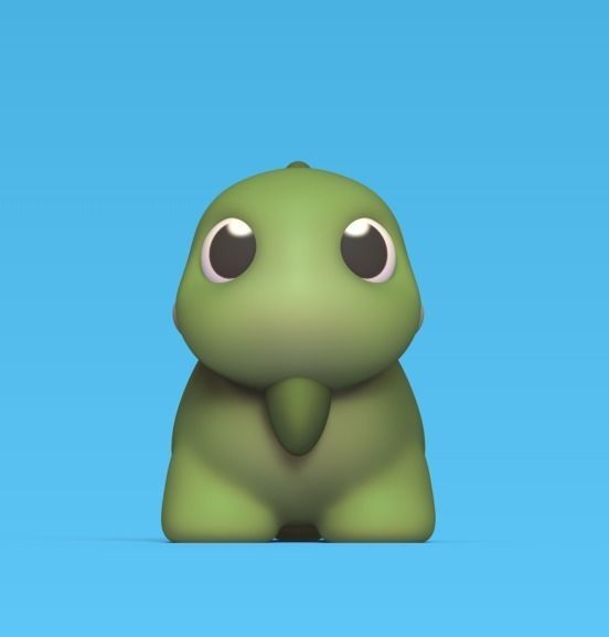 Cute Iguana 3D print model_1