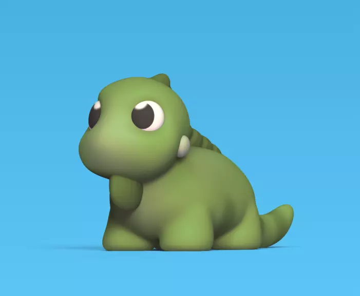 Cute Iguana 3D print model_0