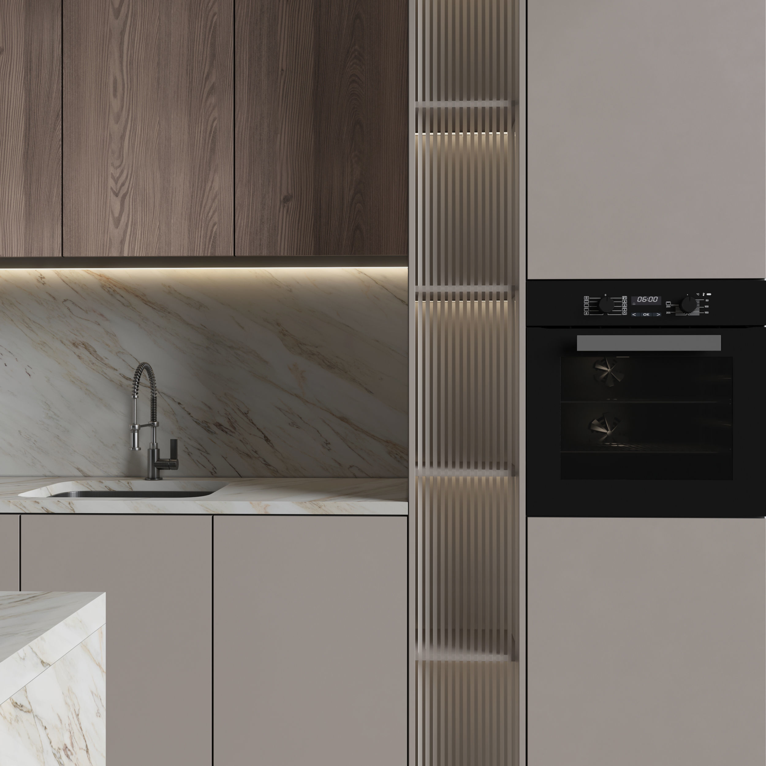 Kitchen Modern 103 - Corner Kitchen 3D model_2