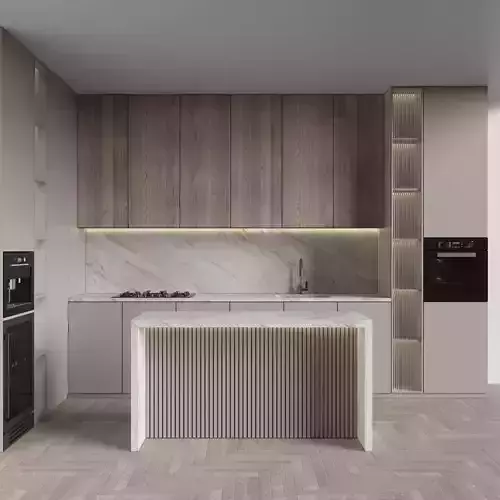 Kitchen Modern 103 - Corner Kitchen 3D model