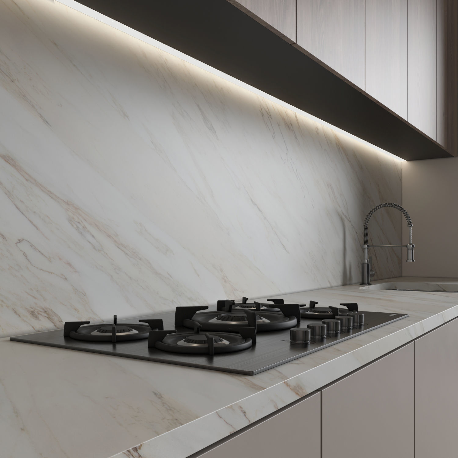 Kitchen Modern 103 - Corner Kitchen 3D model_1