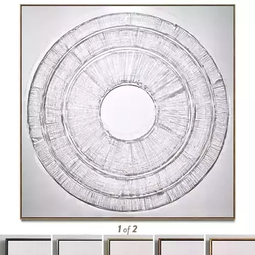 Plaster two square photo frames 60