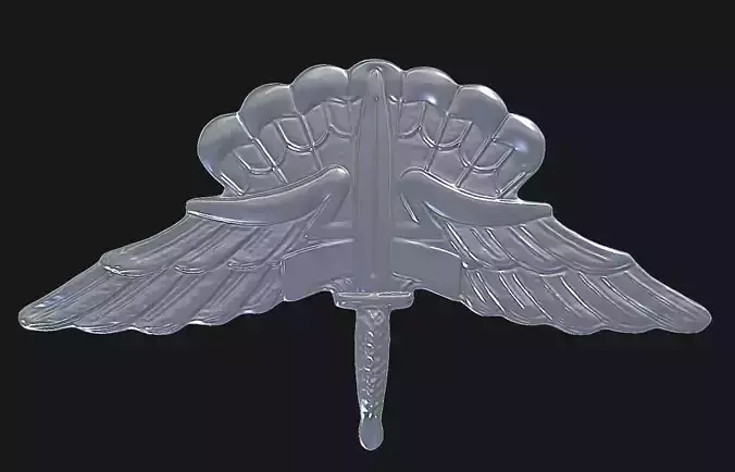 Military - Freefall Parachutist - Badge 3D print model