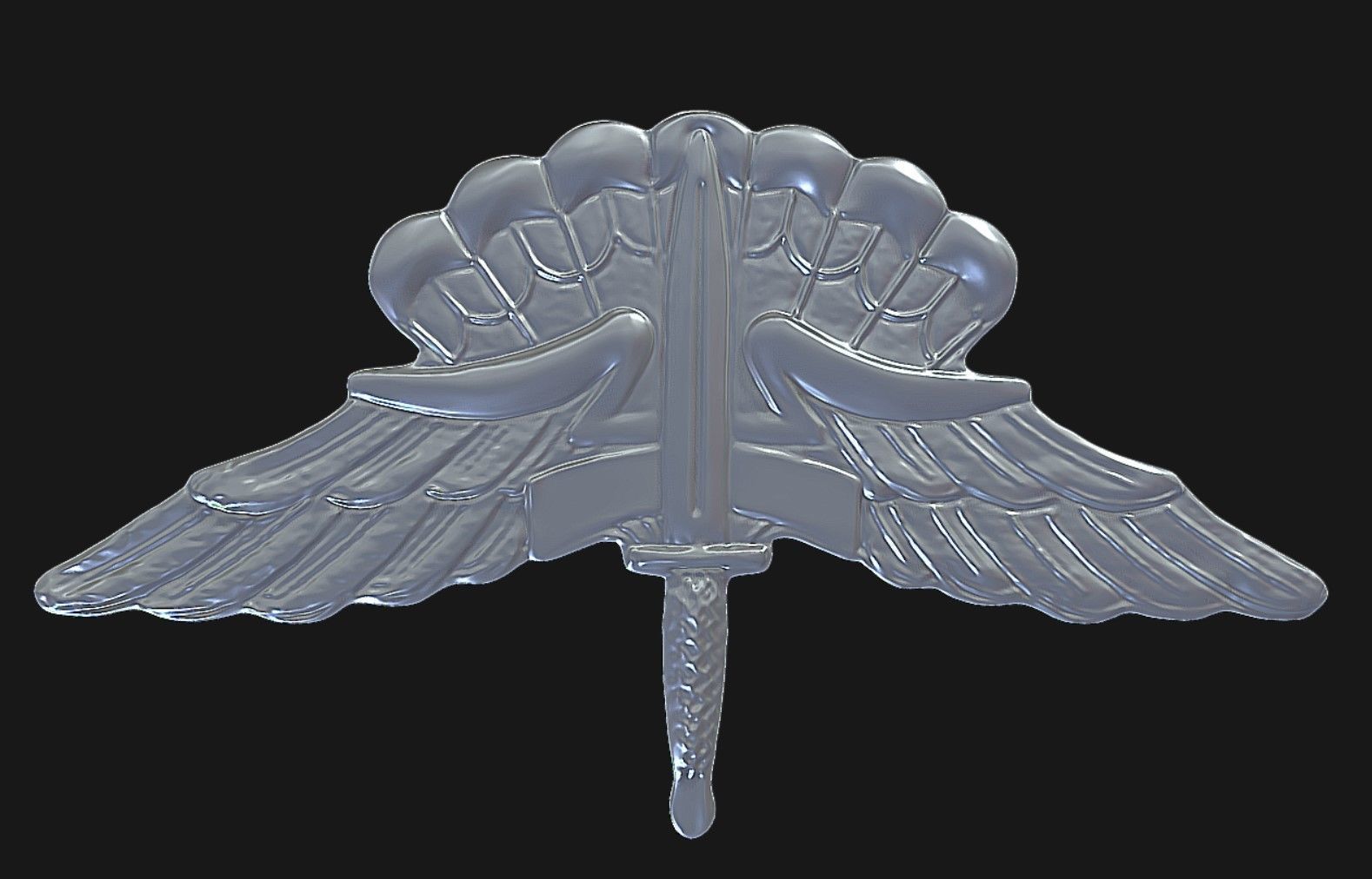 Military Freefall Parachutist Badge 3D model 3D printable CGTrader