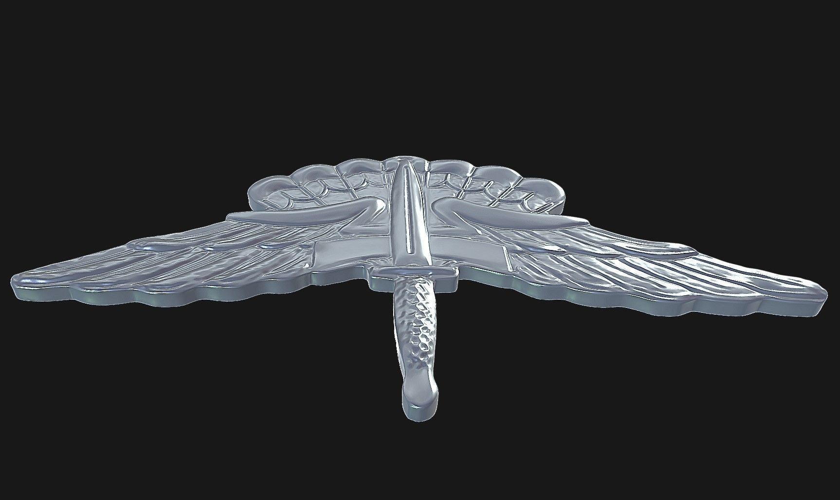 Military Freefall Parachutist Badge 3D model 3D printable CGTrader