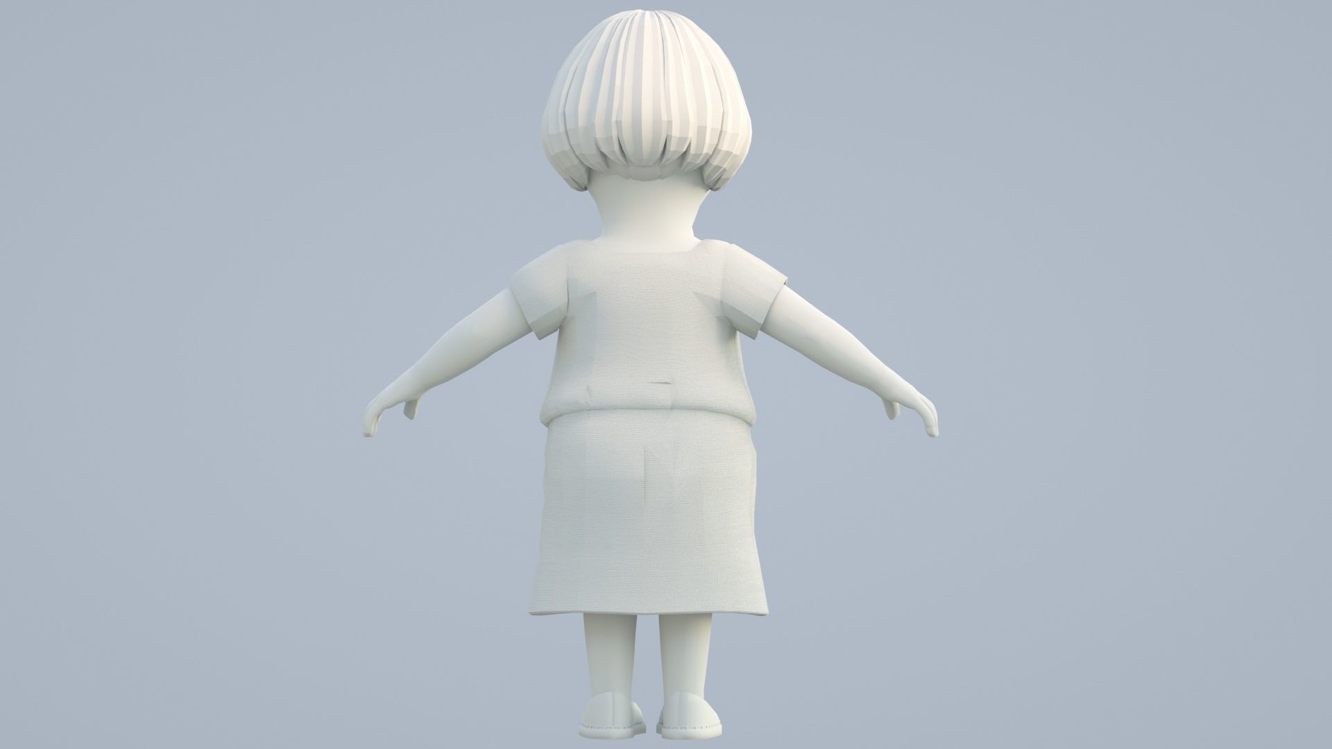 Cartoon Mom Aunt Sister Female 3D model_11