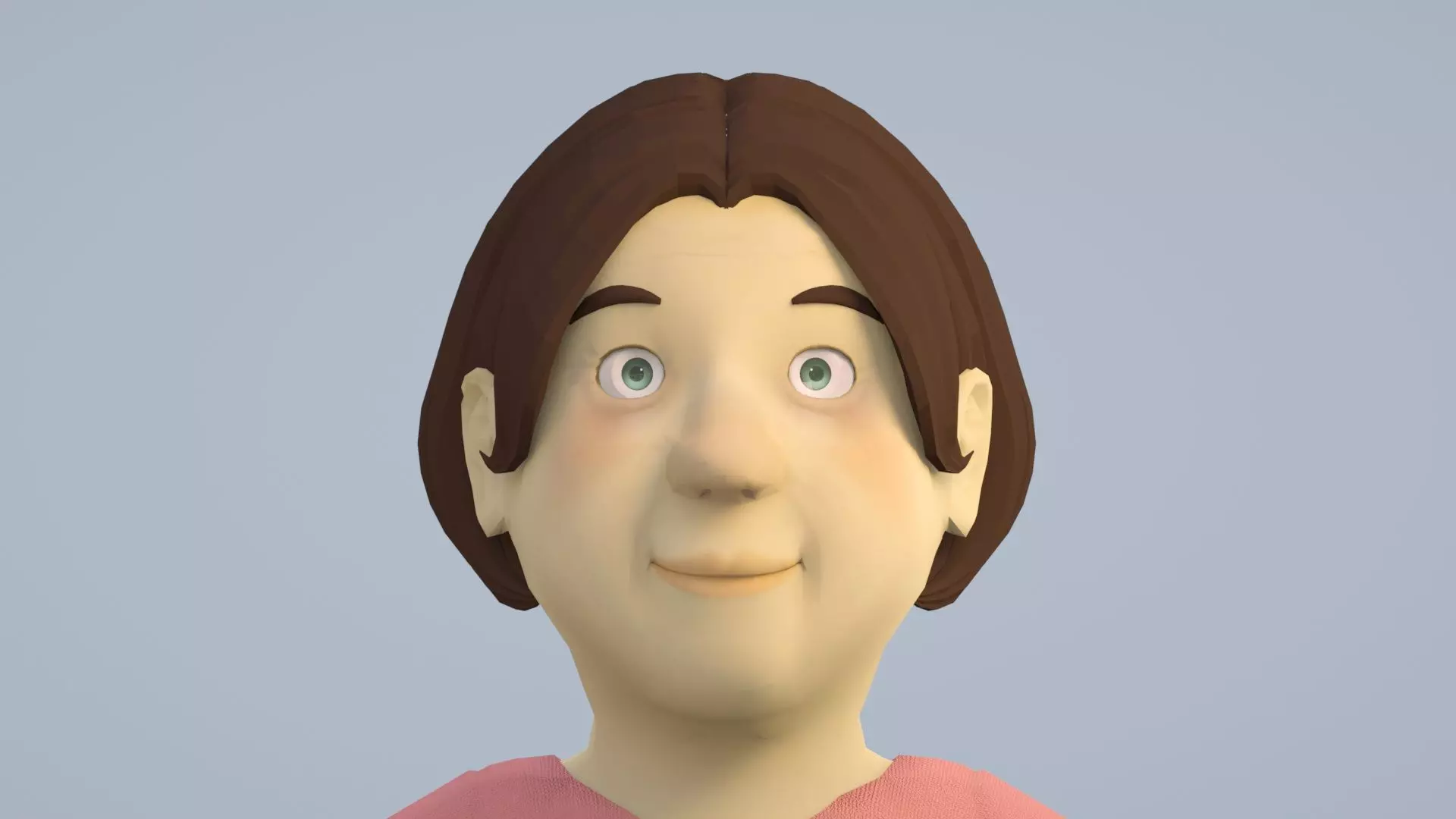Cartoon Mom Aunt Sister Female 3D model_0