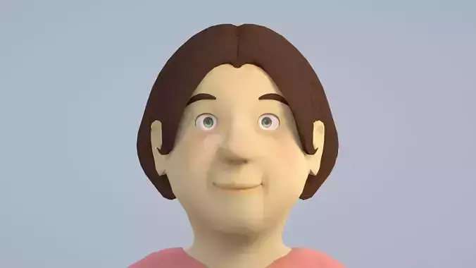 Cartoon Mom Aunt Sister Female 3D model