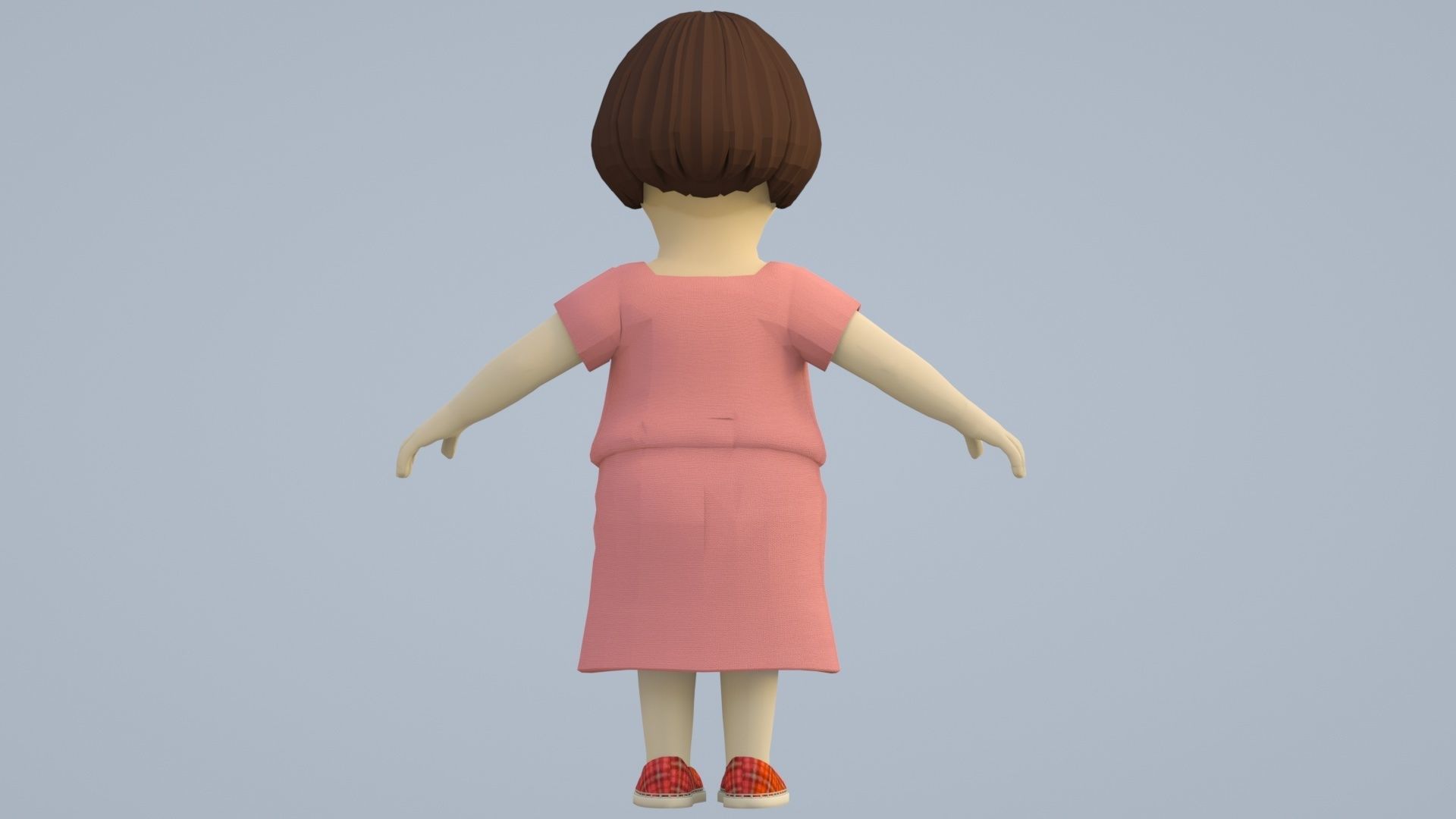 Cartoon Mom Aunt Sister Female 3D model_8
