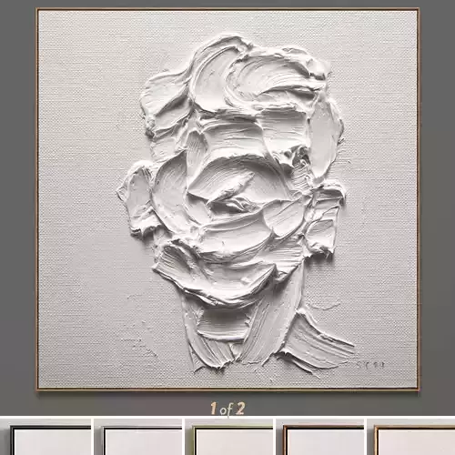 Plaster two square photo frames 62