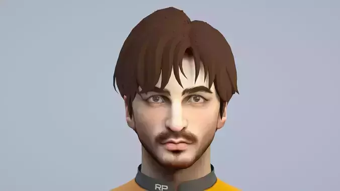 biker uncle racer big brother old man 3D model