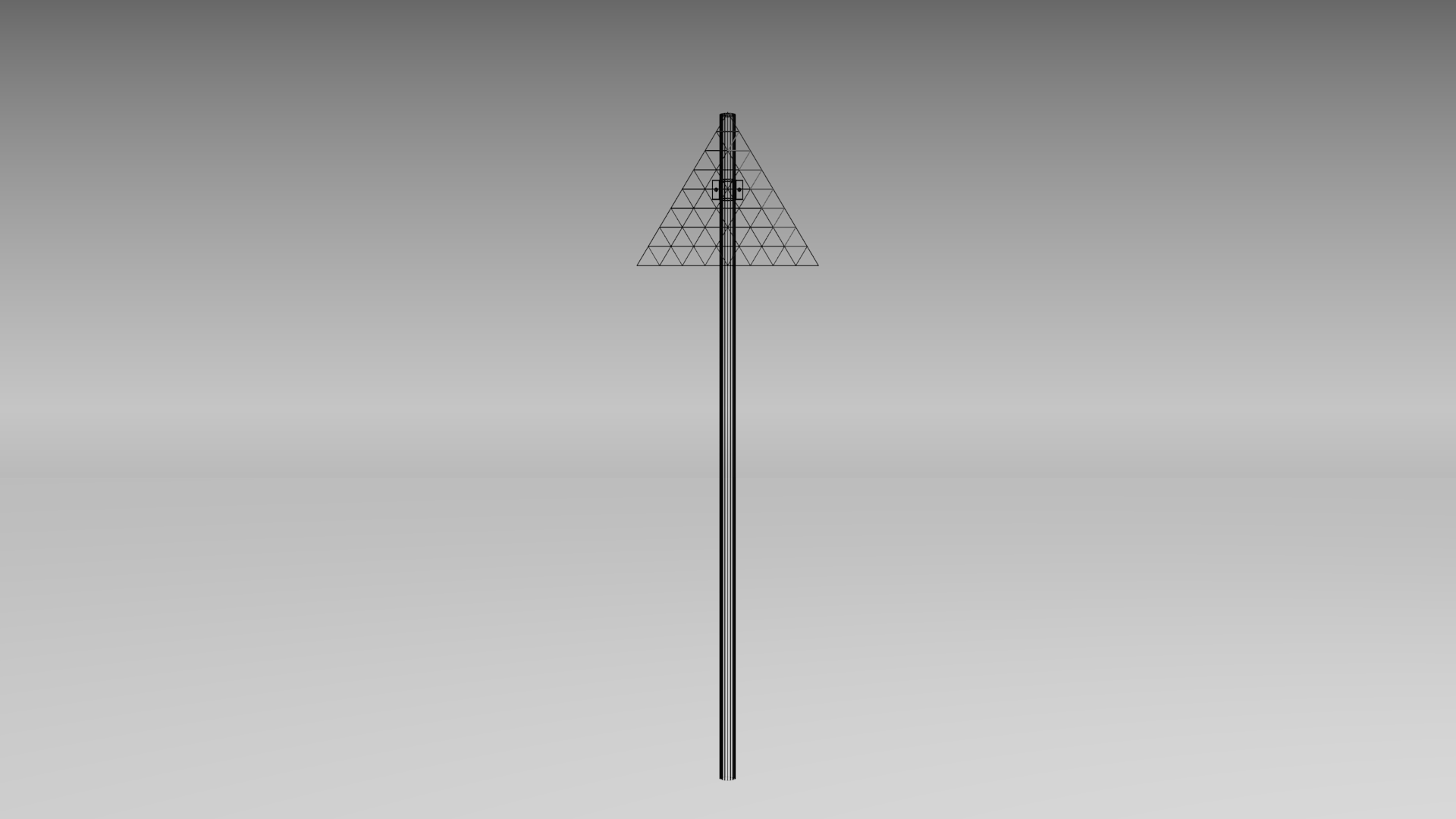 Steep road sign 3D model_5