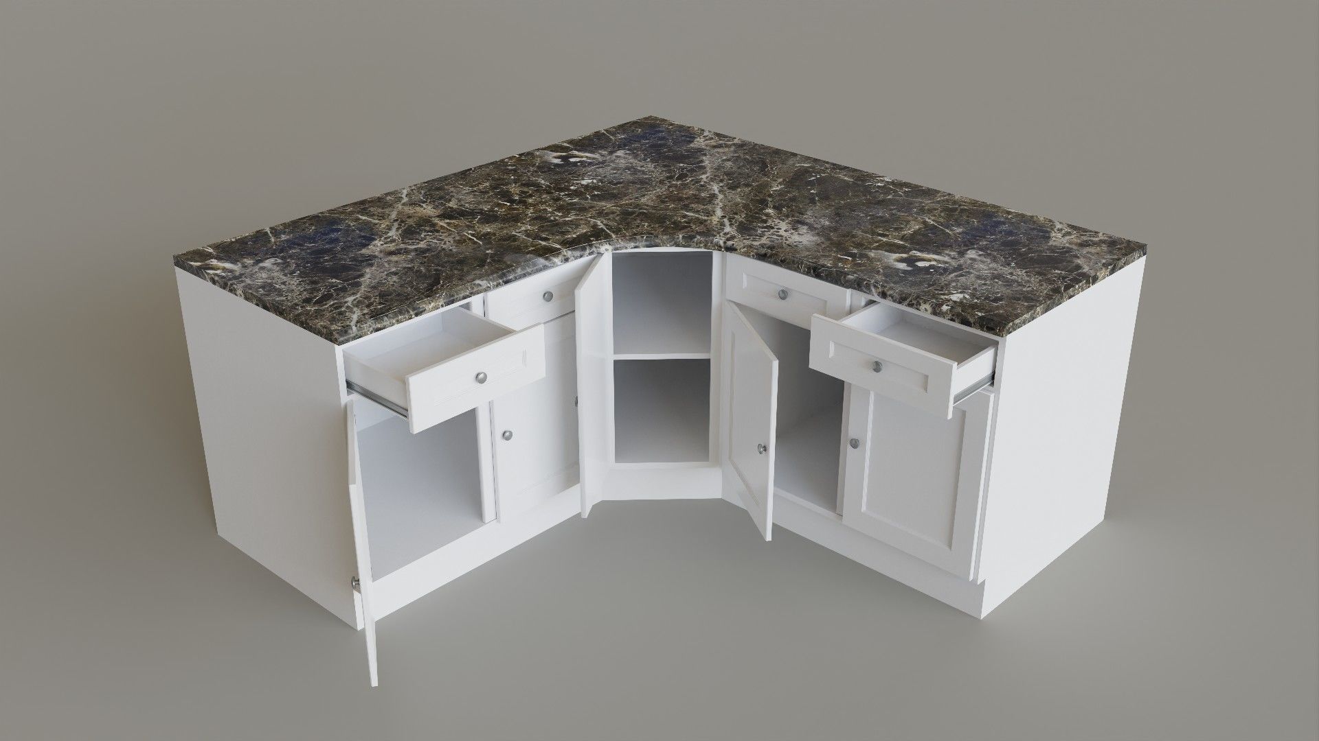 Kitchen Set Low-poly 3D model_57