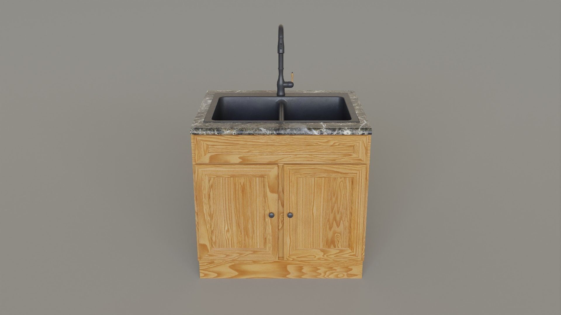 Kitchen Set Low-poly 3D model_21