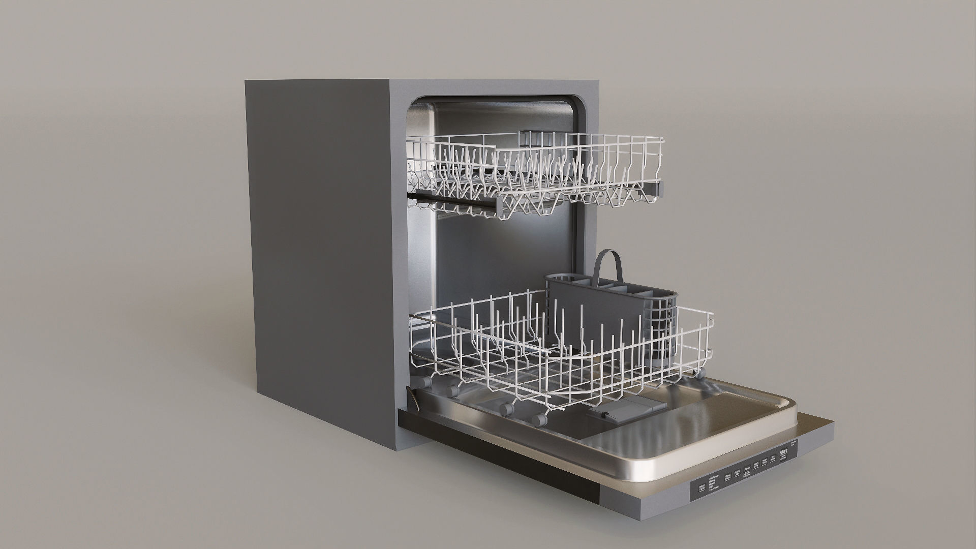 Kitchen Set Low-poly 3D model_19