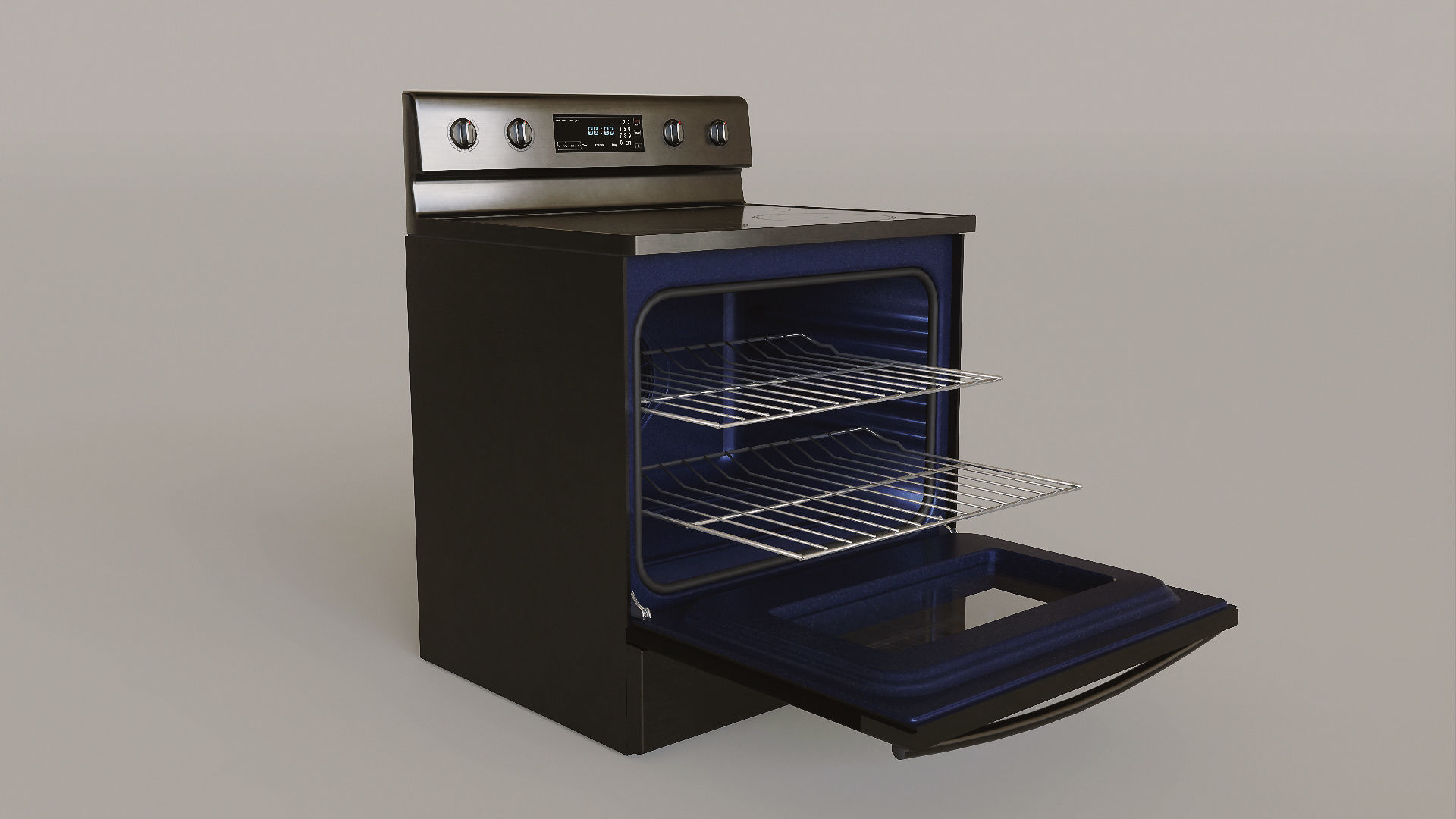 Kitchen Set Low-poly 3D model_13
