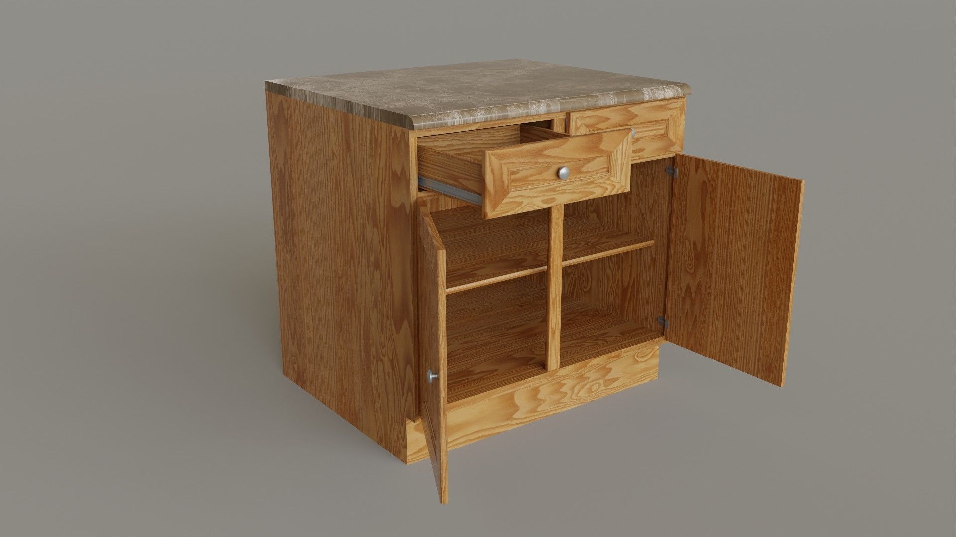 Kitchen Set Low-poly 3D model_26