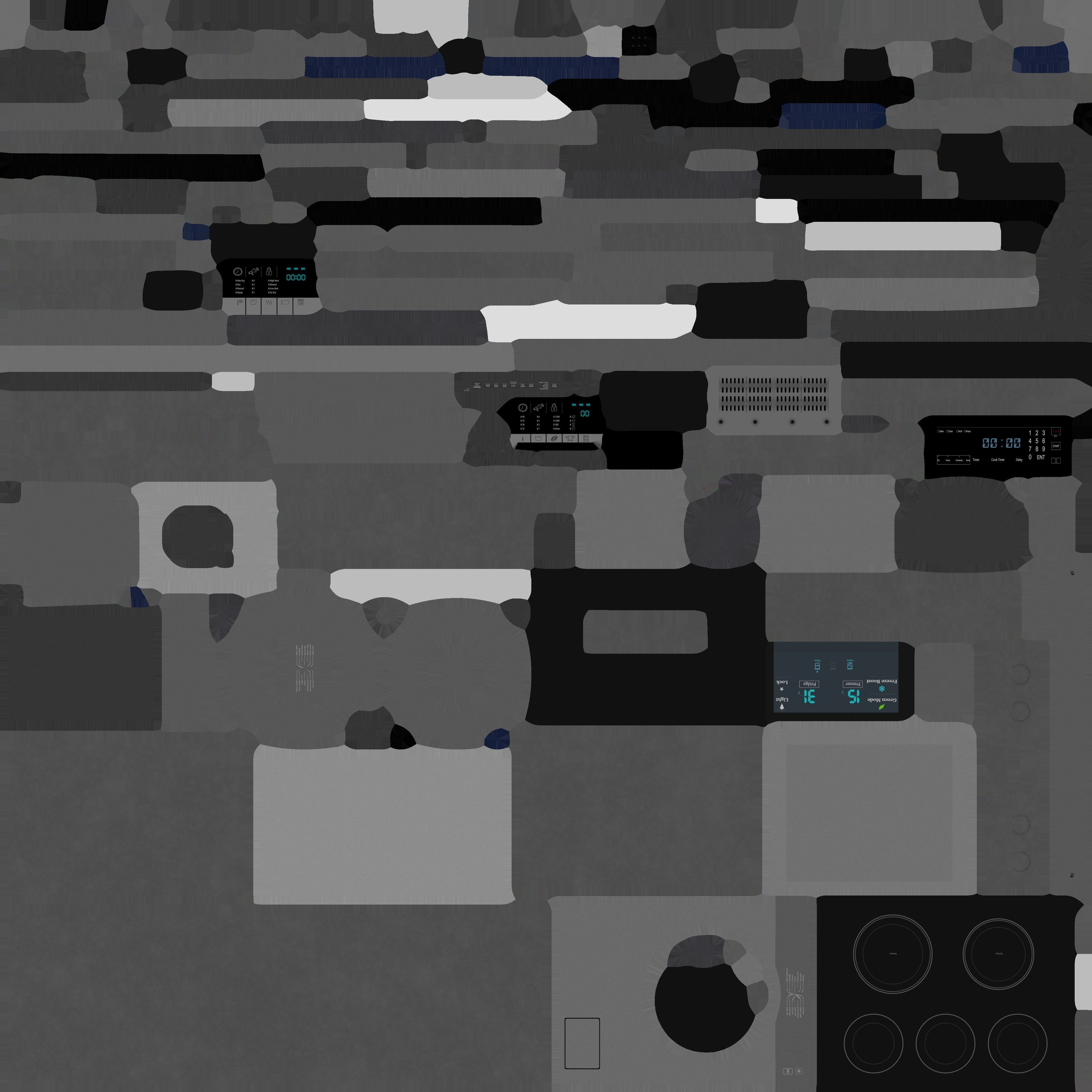 Kitchen Set Low-poly 3D model_69