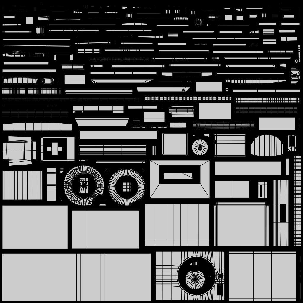 Kitchen Set Low-poly 3D model_67