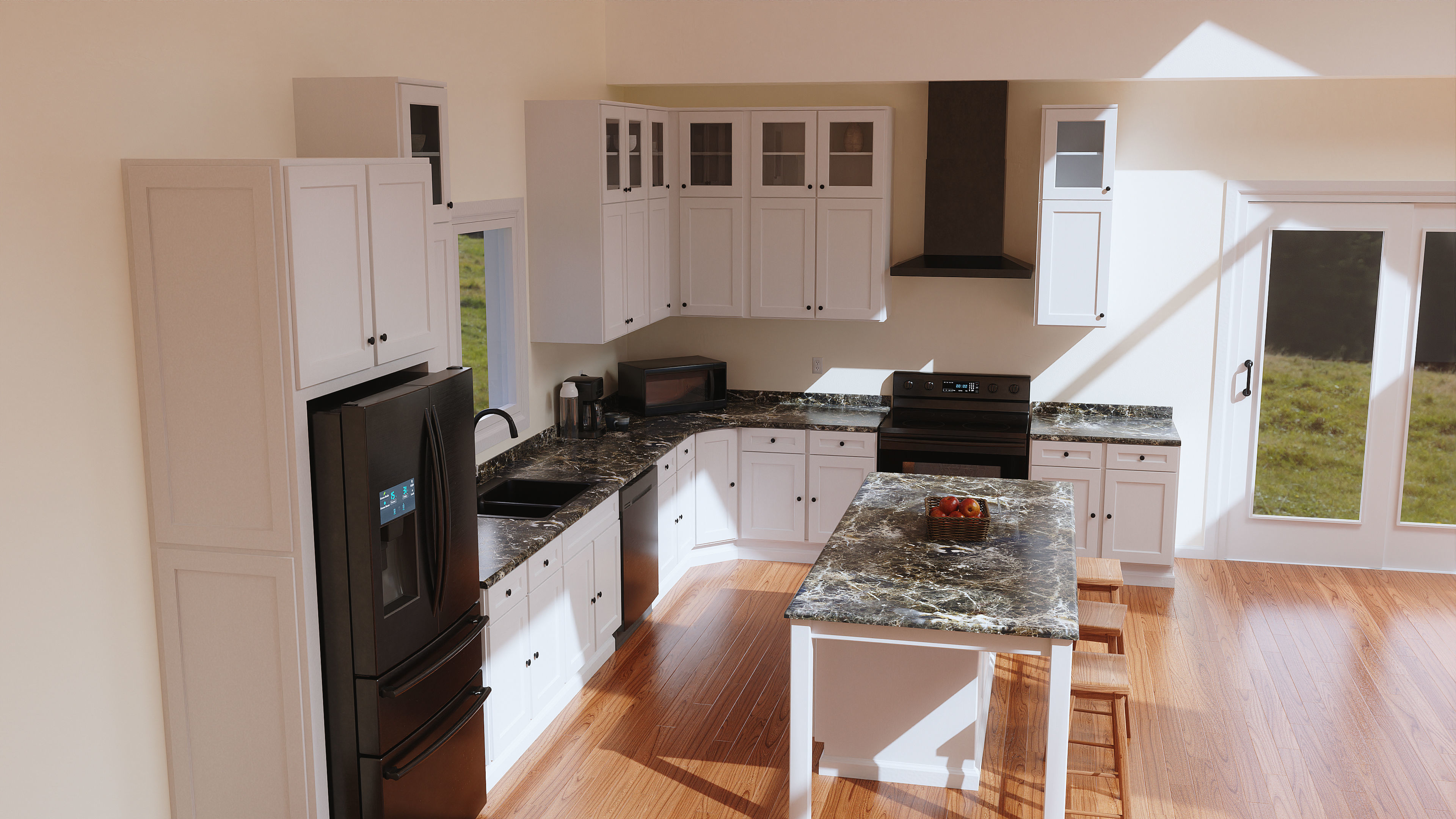 Kitchen Set Low-poly 3D model_2