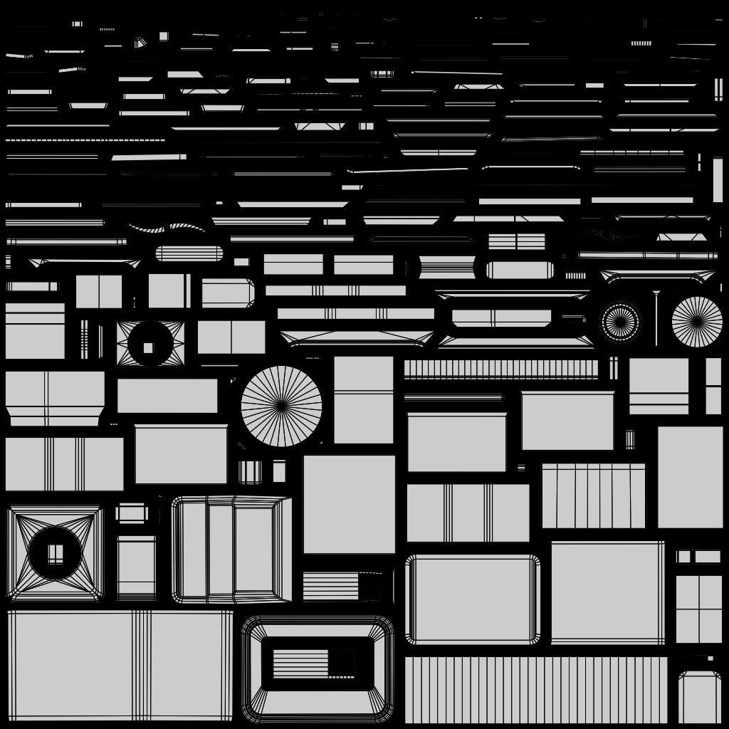 Kitchen Set Low-poly 3D model_68