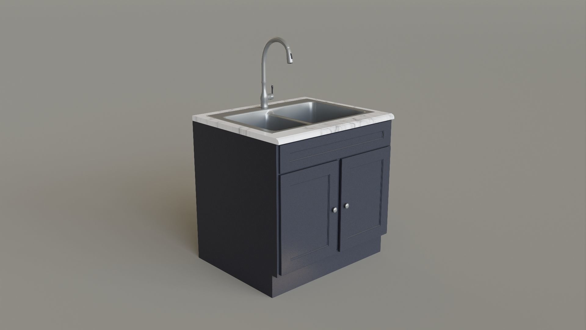 Kitchen Set Low-poly 3D model_20