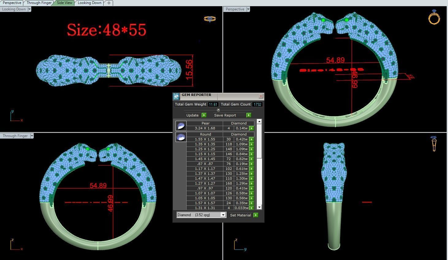 Bracelet tiger 3D print model_1