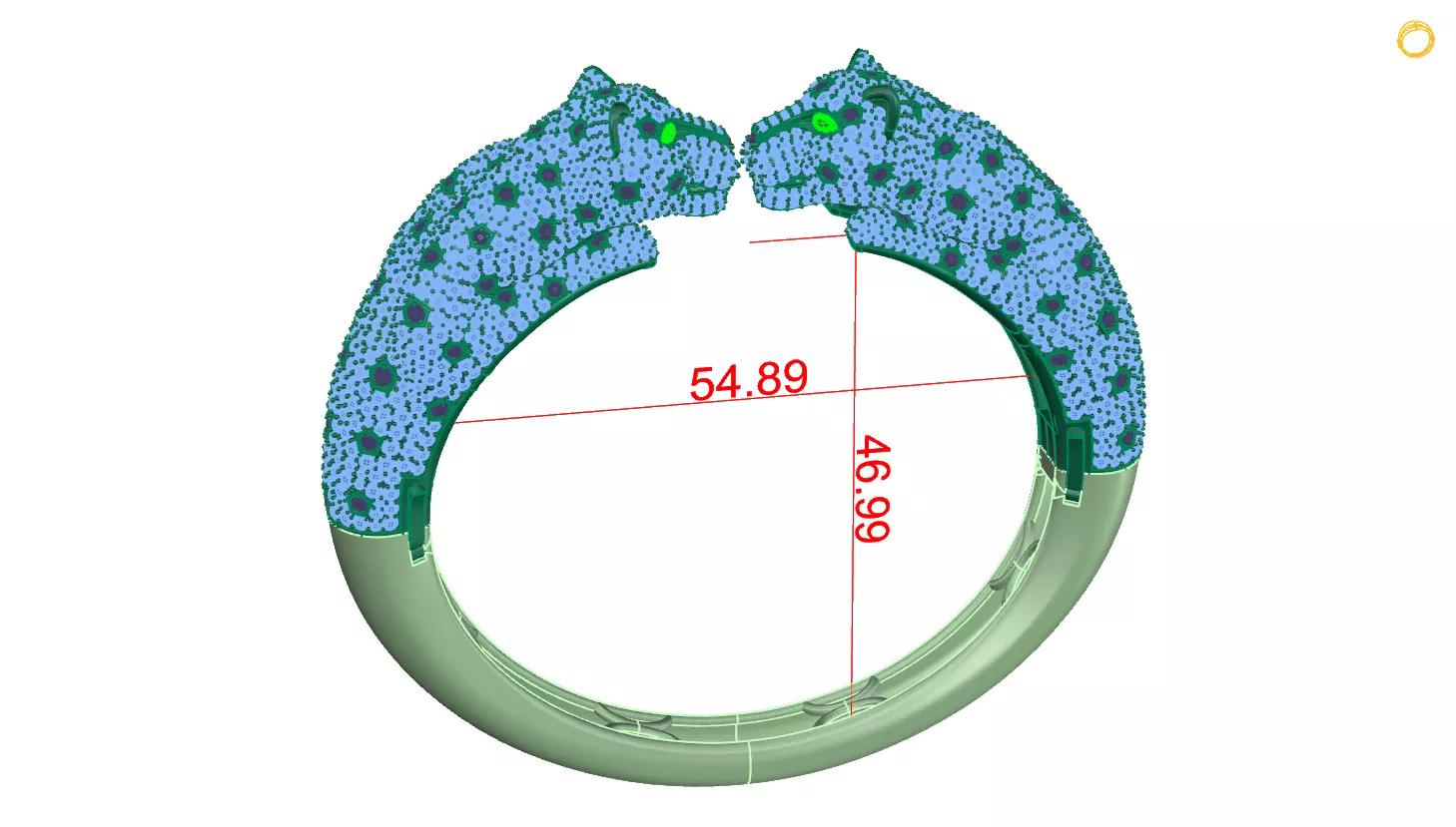 Bracelet tiger 3D print model_0