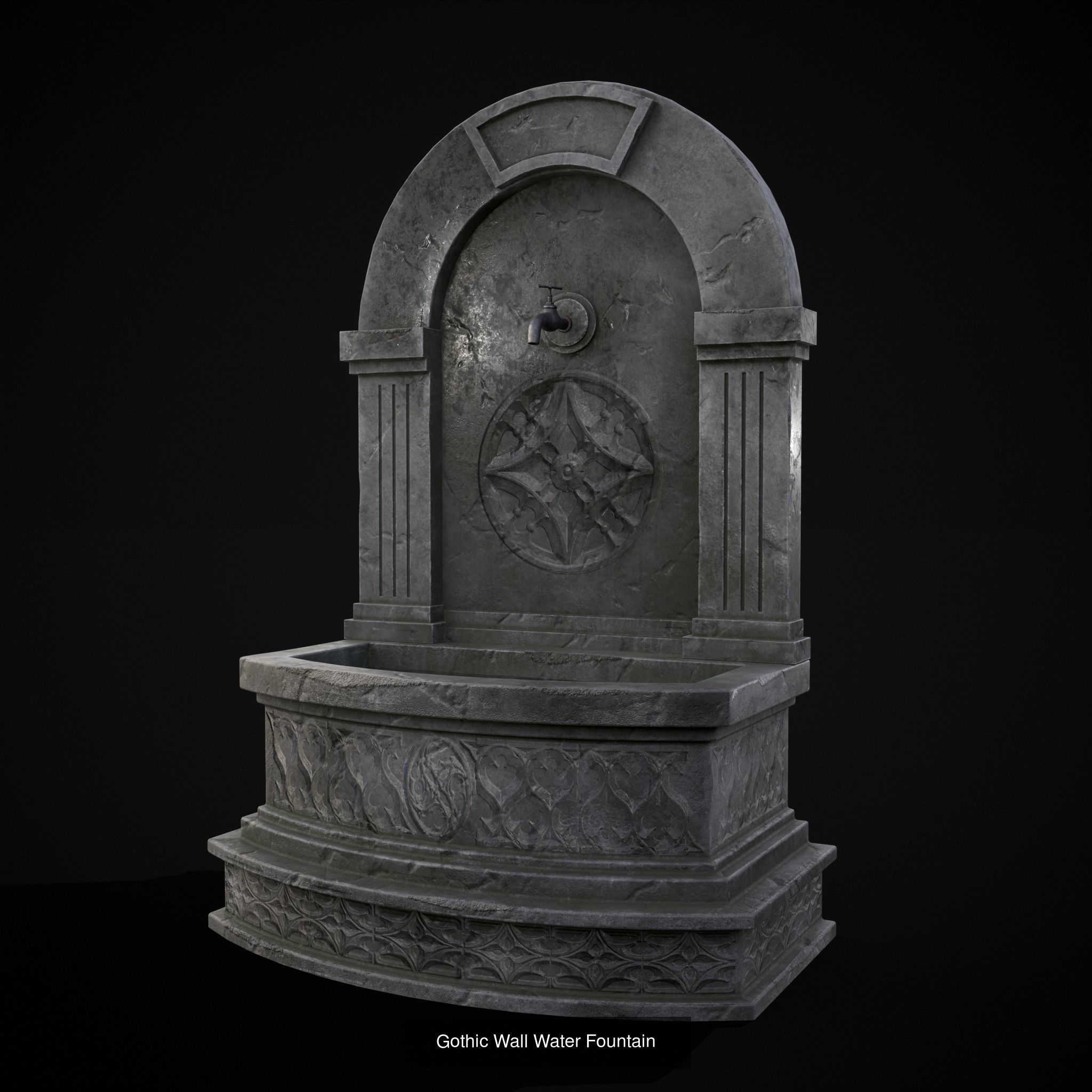 Four Fountains 3D Model Collection_9