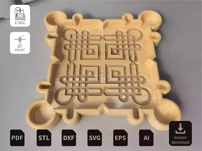 Serving tray V4 Files for CNC and 3D Printing dxf stl