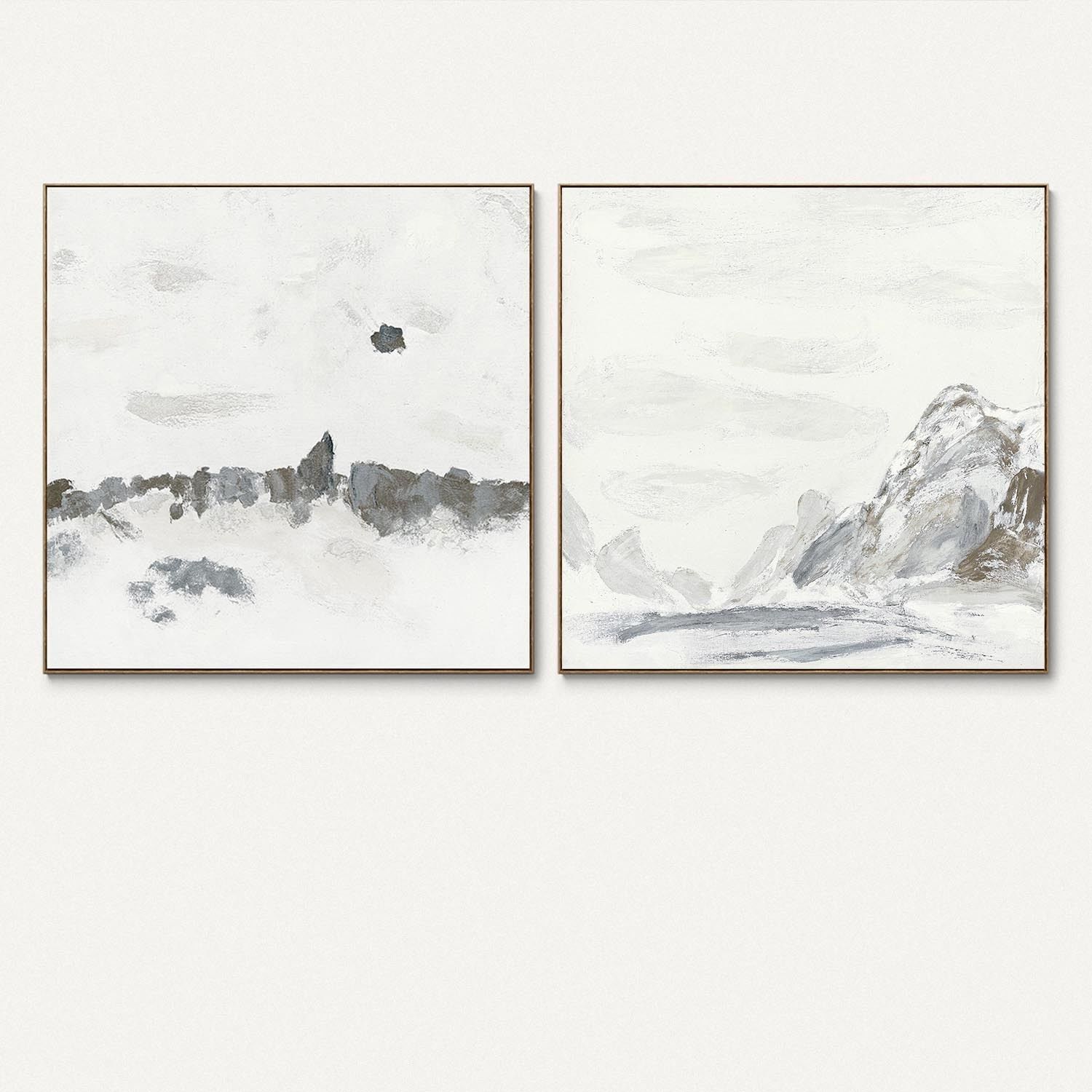 Plaster two square photo frames 64 Low-poly 3D model_2