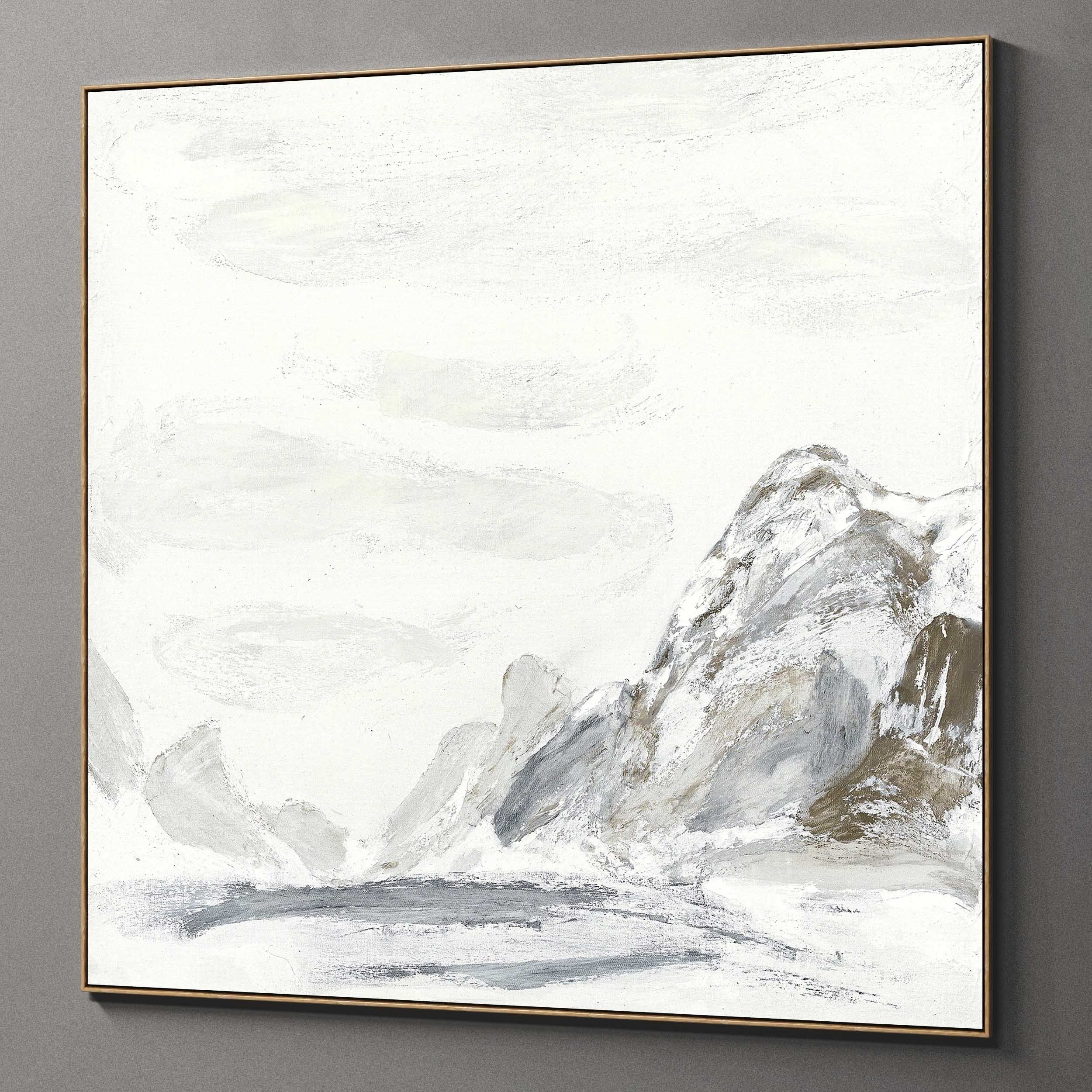 Plaster two square photo frames 64 Low-poly 3D model_4