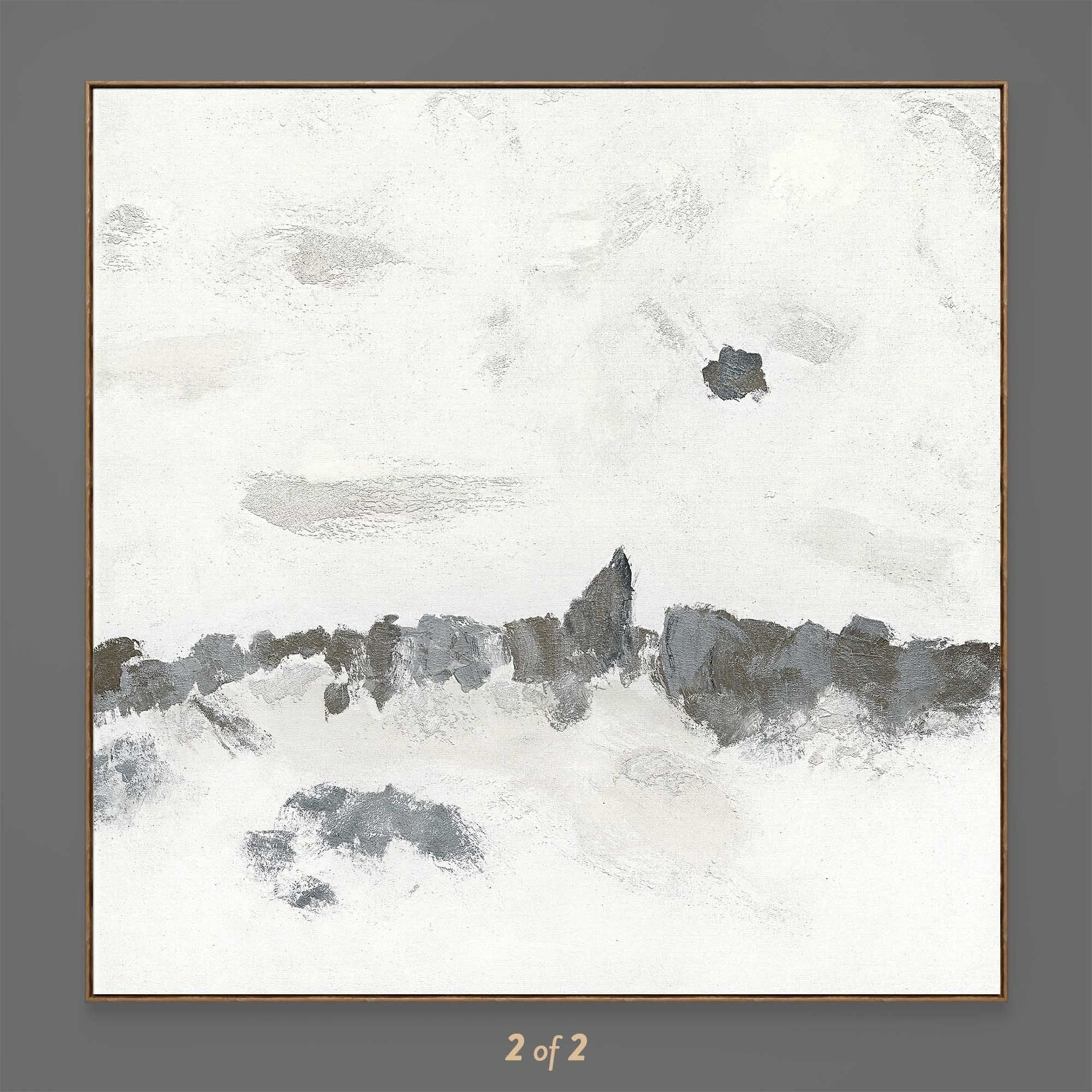 Plaster two square photo frames 64 Low-poly 3D model_1