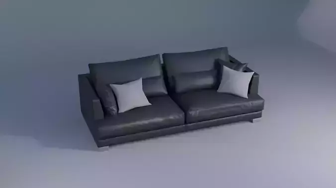 Sofa low poly Low-poly 3D model