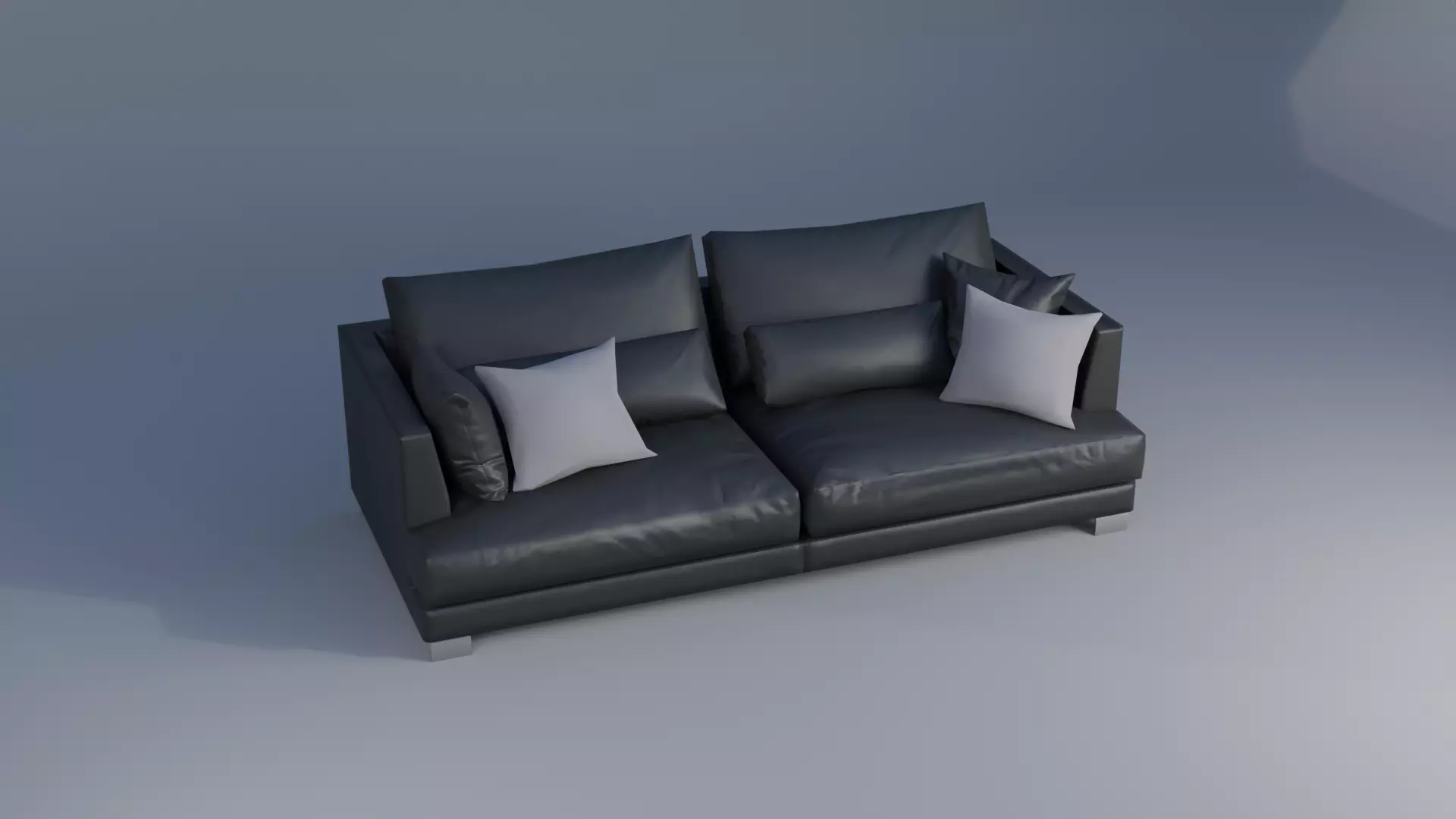 Sofa low poly Low-poly 3D model_0